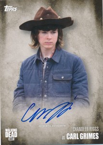 Topps Walking Dead Season 5 Chandler Riggs Carl Grimes Autograph Auto 