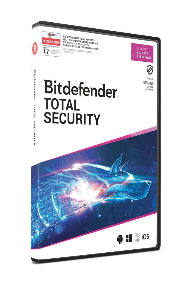 Bitdefender Total Security 5 Geräte / 18 Monate - Bild 1 von 4