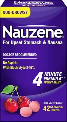 Nauzene Nausea Relief Chewable Tablets Wild Cherry Flavor, 42 Ct - Image 1 of 4