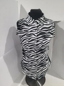 Helium women's blouse black and white shirt size L. - Picture 1 of 11