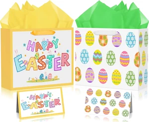 13" Easter Bags with Tissue Paper and Card, Easter Gift Bag for Kids and Adults - Picture 1 of 5