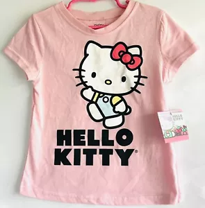 Sanrio Hello Kitty Girls Graphic Tee w/ Pink Short Sleeves, New, Sz 6 - Picture 1 of 5