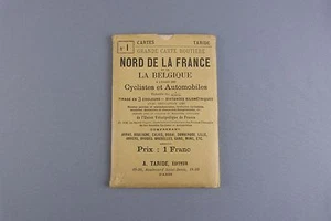 Ancienne carte TARIDES Nord de la France Belgique N°1 Début XX ème French map. - Imagen 1 de 3