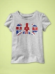 T-Shirt Neu mit Etikett Gap Arch Logo Union Jack Flagge Vereinigtes Königreich 3T 4T 5T - Bild 1 von 2