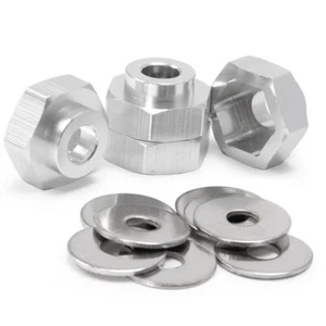 Wheel Hub Adapter 12mm to 17mm Alum Hex Convertor 4pc 1/10 Axial Crawler Bouncer - Picture 1 of 4