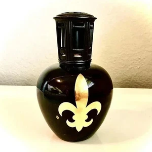 LAMPE BERGER PARIS Ltd Ed Fragrance Diffuser Gold Fleur-de-lis Black Porcelain - Picture 1 of 9