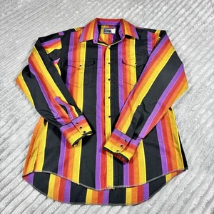 Camisa a medida de colección Wrangler 16-35 corte vaquero ajuste regular colas X largas aguja única - Imagen 1 de 12