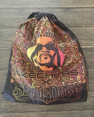 Snoop Dog Skechers Backpack Drawstring Lightweight 100% Poly Black Multi Color - Image 1 of 4