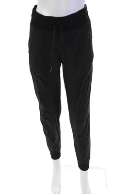 Pantalones de chándal Lululemon para mujer con cordón puños dobladillo negros talla 4 Foto 1 de 4