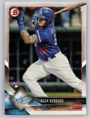 2018 BOWMAN #72 ALEX VERDUGO LOS ANGELES DODGERS RC - Image 1 of 2