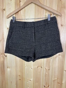 Dynamite women’s wool blend trouser shorts size 6 glen plaid academia layering - Bild 1 von 13
