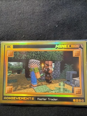 Panini Minecraft Achievements Master Trader #208 Gold Holo 2025/50 Foto 1 de 4