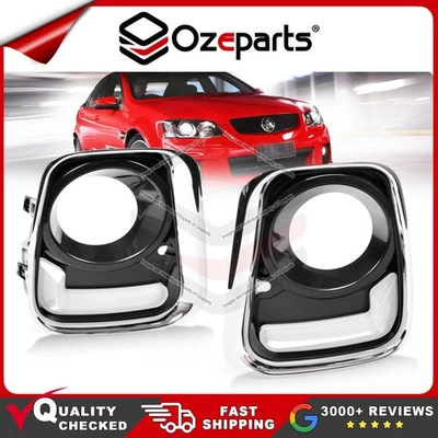 Foglight Foglamp Covers with LED For Holden Commodore VE s2 SS SV6 SSV 2010~2013 - Image 1 of 4