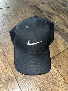 Nike Legacy91 Dri Fit Golf Hat Black Strap Back Adjustable Swoosh Logo Golf - Picture 1 of 4