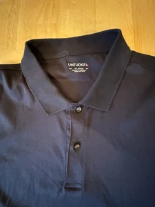 Untuck-It Solid Black Short Sleeve Polo Shirt Size XL Men’s Untuckit - Picture 1 of 6