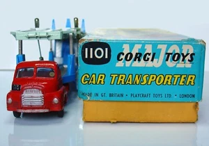 CORGI TOYS - ART. 1101 - BEDFORD - CARRIMORE CAR TRANSPORTER - PRODUZIONE 1957 - Foto 1 di 7