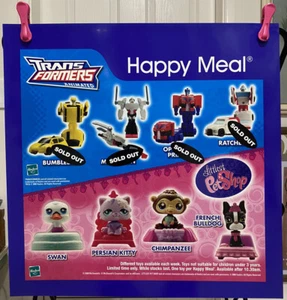 TRANSFORMERS ANIMATED LITTLEST PET SHOP LPS TOYS MCDONALDS AUSSIE TRANSLITE SIGN - Picture 1 of 4