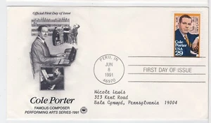 TurtlesTradingPost- Cole Porter, Composer- 1991 #2550 Artcraft Variety FDC - Picture 1 of 1