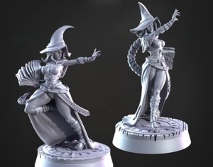 CastnPlay #838_Aurelia, Moonlight Witch (2 miniaturas) - sin base - 32 mm - Imagen 1 de 3