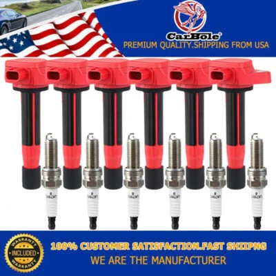 For 2009-2015 Honda Pilot 3.5L  V6 6x Spark Plug and Ignition Coils Pack UF603 - Image 1 of 4