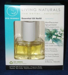 Recarga de aceite esencial natural vivo 21 ml refrescante menta verde herbácea - Imagen 1 de 4