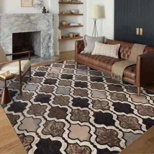 Viking Modern Trellis Geometric Large Indoor Area Rugs Or Runner Rug - Picture 1 of 119