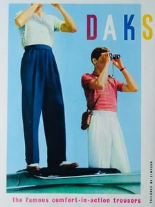 Werbung Illustration HERRENMODE - DAKS HOSE um 1951 - Bild 1 von 2