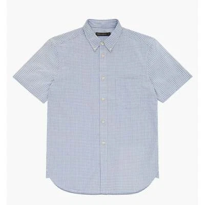 Mens French Connection Men's Gingham Blue Short Sleeve Shirt - Image 1 of 2
