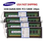 Samsung 32Gb 4X8gb Ram Ddr3 1600Mhz Pc3-12800E Ecc Udimm 1.5V For Workstation Us