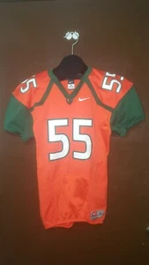 University of Miami Hurricanes #55 Real Football Sz L Jersey NEW NWOT SPT280 - Picture 1 of 2
