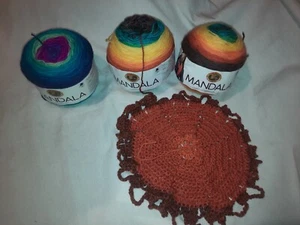 3x Lion Brand Yarn Mandala Yarn Color 207 Thunderbird & Troll 220 - Picture 1 of 5