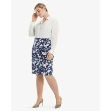 MM Lafleur Skirt Blue Floral Plus Size +1 1X