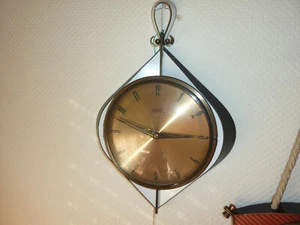 ATLANTA Wanduhr schweres Messinggehäuse 60er Jahre - Bild 1 von 4