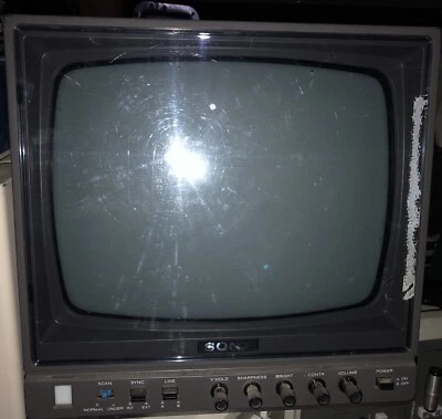 Vintage Sony PVM-122 12" Black & White Video Monitor - Image 1 of 2