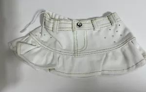Build A Bear White Denim Jean Skirt - Picture 1 of 4