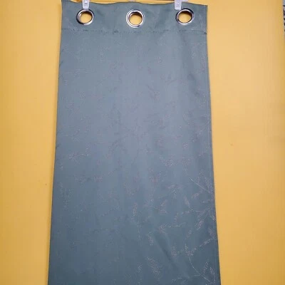 IKEA затемнения занавески панели зеленый бирюзовый серебряный лист 36 x 82 набор из 4 как есть б/у - Изображение 1 из 3