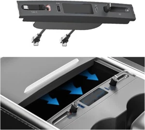 Tesla Model 3 Y hub USB ricarica rapida adattatore cavo docking station console centrale - Foto 1 di 10