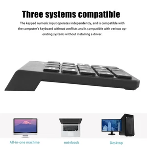 Mini USB Slim Wireless Numeric Keyboard 2.4G 18 Keys Digital Keyboard - Picture 1 of 9
