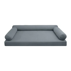 Style V6 Twin Knife Edge Velvet Indoor Daybed Mattress Pillow Complete Set AD347 - Picture 1 of 12