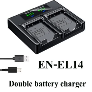 USB Battery Charger For Nikon EN-EL14 D5100 D5200 D5300 D5500 D5600 DF DSLR - Picture 1 of 4