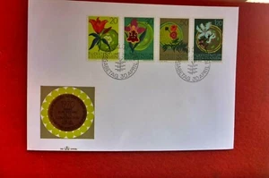 LIECHENSTEIN 1970 30 APRIL SET OF 4 FLOWERS STAMPS FIRST DAY COVER - Picture 1 of 1