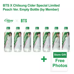 BTS X Chilsung Bottiglia Ufficiale (vuota) + Negozio Carta Foto Regalo + Tracciamento - Foto 1 di 7