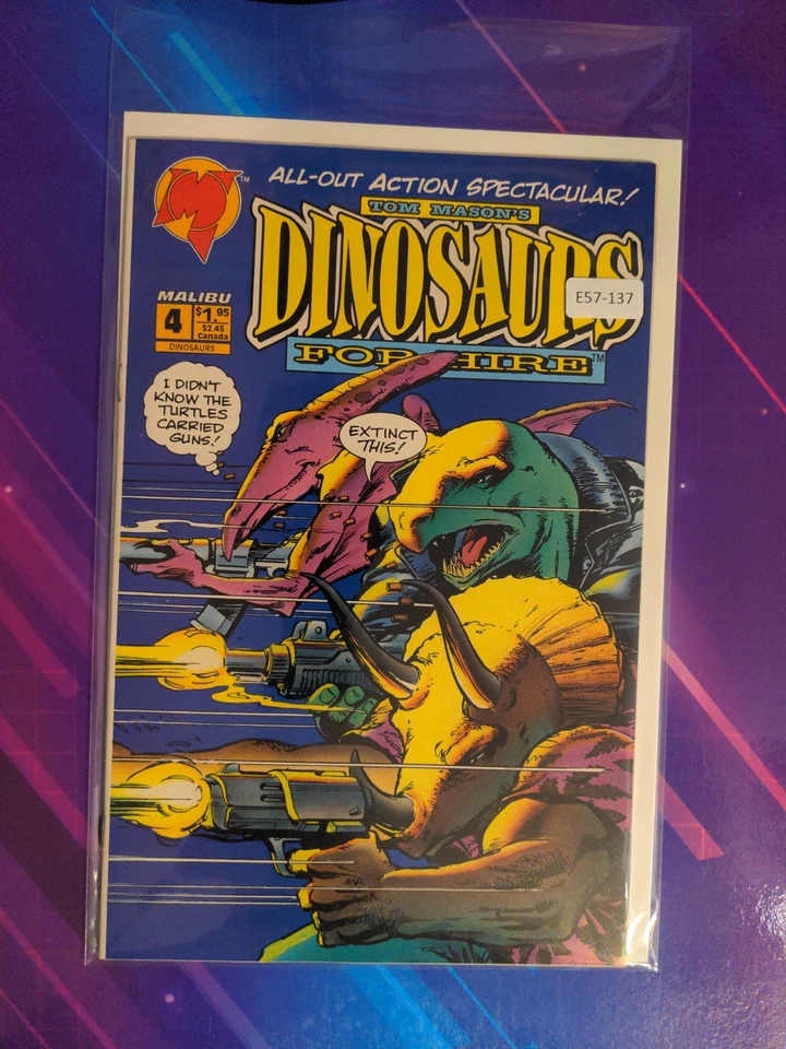 DINOSAURS FOR HIRE #4 VOL. 2 9.0 MALIBU COMIC BOOK E57-137 - Image 1 of 1