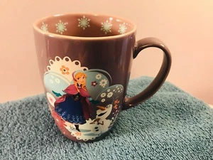 Disney Mug Purple Olaf & Princess Anna snowflakes inside MAX3778 - Picture 1 of 8