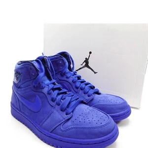 Air Jordan 1 Retro High Premium Sneakers Blue Suede AH7389 400 Womens Size 7.5 - Picture 1 of 11