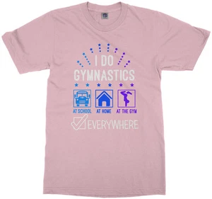 I Do Gymnastics Everywhere Youth T-Shirt Tumbling Flip Handstand - Picture 1 of 12