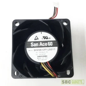 High Speed Cooling Fan Sanyo Denki San Ace 80 9HV061201J0011 60mm 12VDC 2.7A - Picture 1 of 5