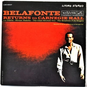 RCA STEREO RECORDS USA LSO 6007 BELAFONTE RETURN TO CARNEGIE HALL G/F COVER #2LP - Picture 1 of 8