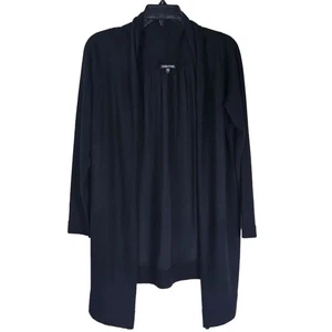 Eileen Fisher schwarze Wolle & Seide Strickjacke Gr. S Plissee Büro ruhig Luxus - Bild 1 von 7