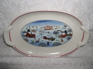 Villeroy & Boch Naif Christmas Relish Pickle Tray Ex Unused Condition 10 x 6 - Picture 1 of 3